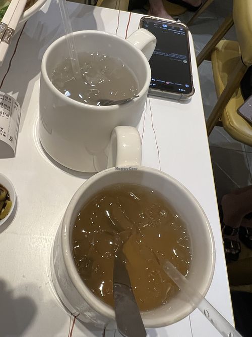 Orange plum$2.70 and barley $2 drinks   at Green Bliss Habitat 綠福苑 - Fortune Centre in Central Singapore