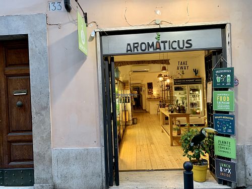 store front at Aromaticus in Rome