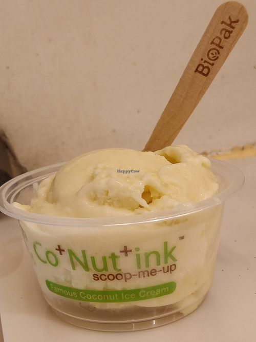 Coconut based mao san wang durian ice cream at Co+Nut+Ink - Esplanade in Central Singapore