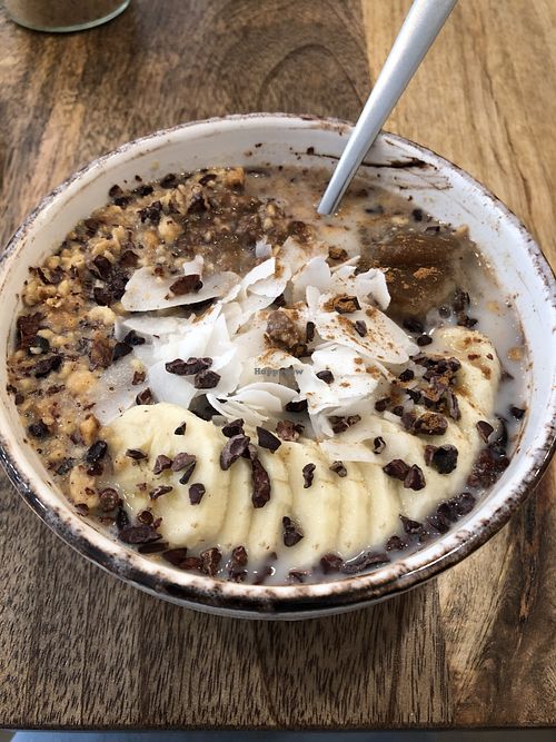 Warm cacao bowl at Bohl in Barcelona