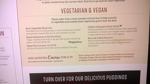 Vegan options at Britannia Inn in Sunderland