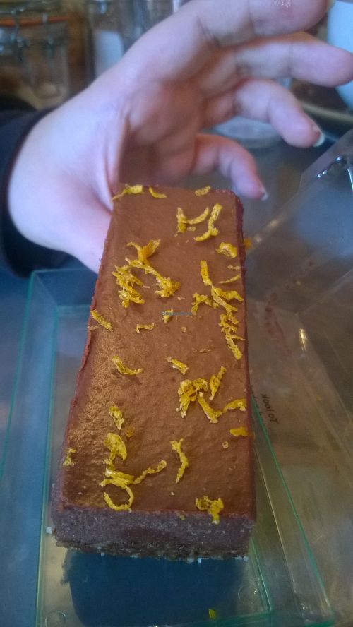 Chocolate orange cheesecake at Mister Woods Coffee in Tynemouth