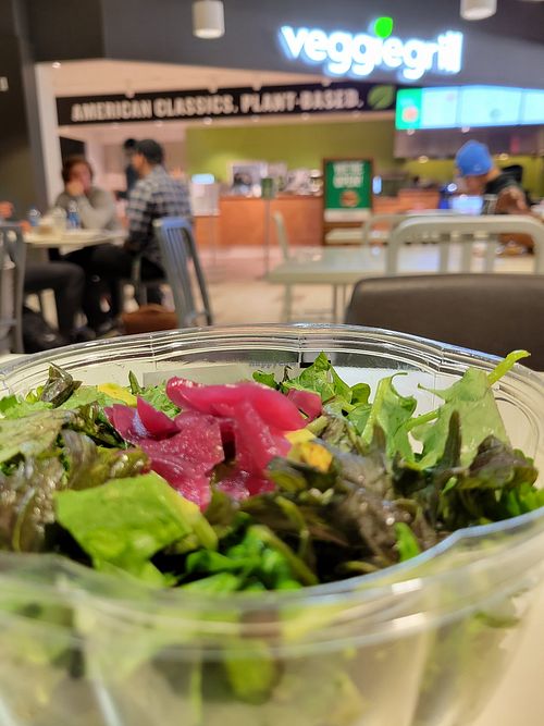 Kale and quinoa salad at Veggie Grill by Next Level - UCLA Ackerman Union in West Los Angeles