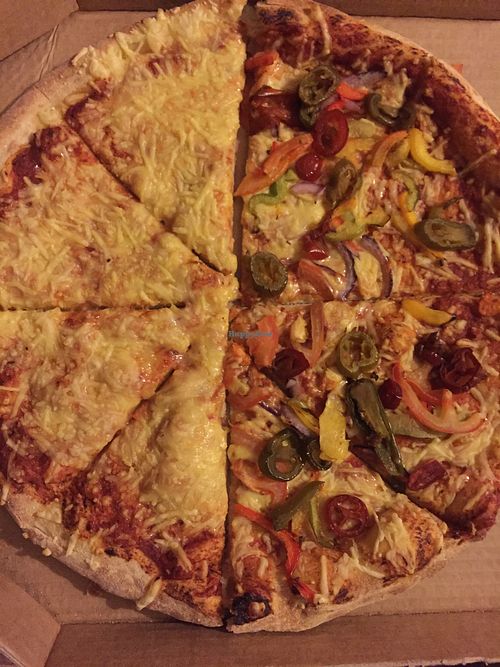 Margarita and spicey combo. Don’t really care for the bbq one.  at Domino's Pizza - Bos En Lommerweg in Amsterdam