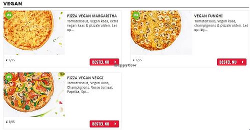 vegan options at Domino's Pizza - Linnaeusstraat in Amsterdam