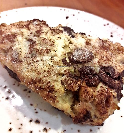 Vegan chocolate scone. There was two vegan scones (chocolate and berry) and two vegan cakes (carrot and pumpkin) available.  at Julia Bakery in Malaga