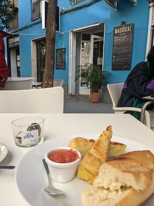 Veg tortilla at Cafe Madrigal in Valencia
