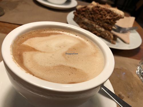 Coffee with oat milk  at Cafe Madrigal in Valencia