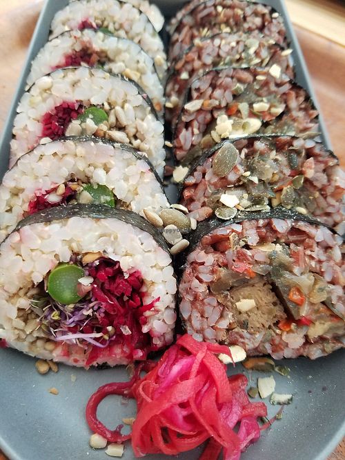 Half asparagus and seitan at Susi Sopa in Barcelona