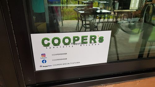 Cafe name at Cooper's Specialty Kitchen in Ao Nang
