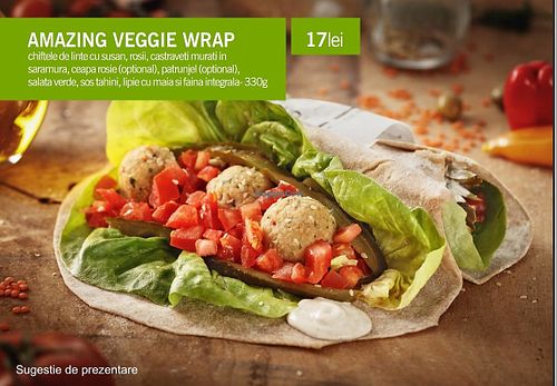 veggie wrap - picture taken from their facebook page at Apartamentul 13 in Bucharest