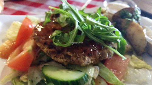 vegan burger at Pygmalion in Bergen