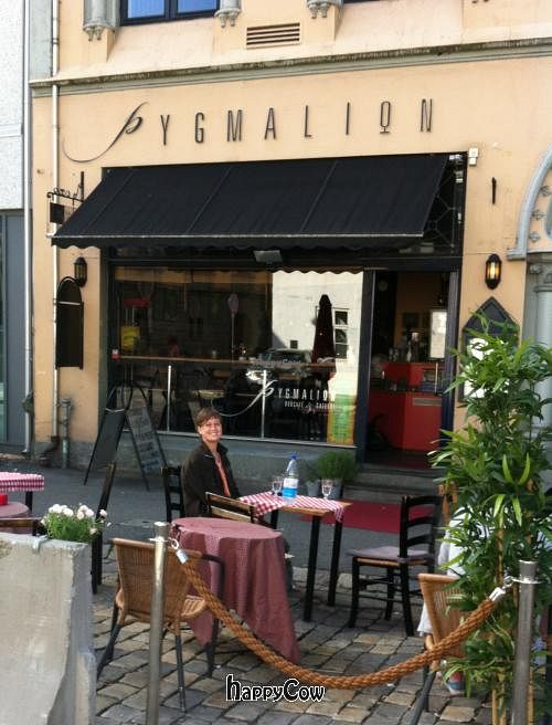 Outside seating in central Bergen at Pygmalion at Pygmalion in Bergen