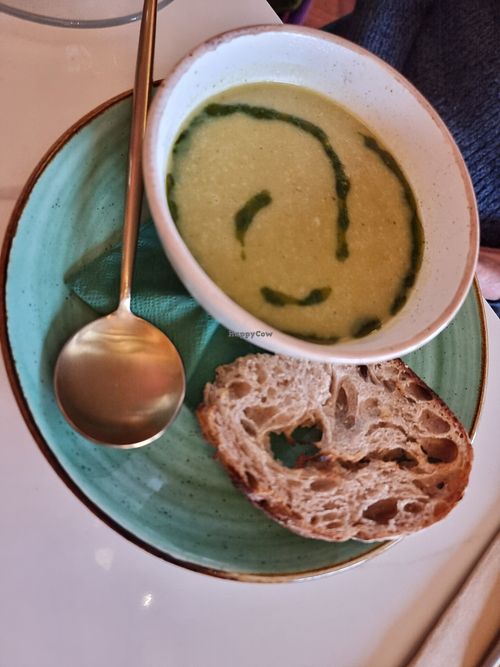 Seasonal Soup (Brocolli+Cheddar) at Twelve Eatery in Bournemouth