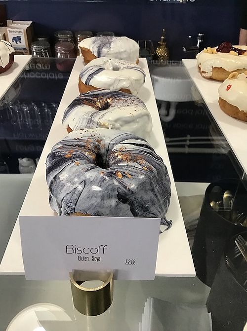The bakers seem to have employed faerie magic in the making of these gorgeous doughnuts. at Naked Bakery in Edinburgh