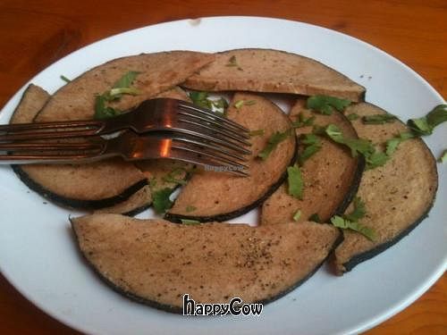 Tasty but dry dish at Vegan Hut. at Beijing Vegan Hut in Beijing