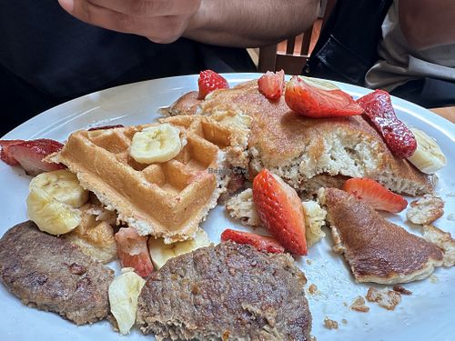Too hungry to photograph fluffy pancakes  at Turning Point in Westfield