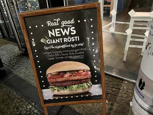 sign at Swing Kitchen - Rosenthalerstraße in Berlin