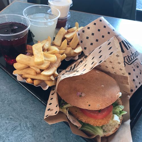 vienna burger  at Swing Kitchen - Rosenthalerstraße in Berlin