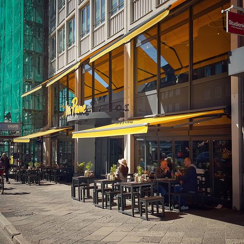 Terrace at Peter Pane - Holstentor in Luebeck