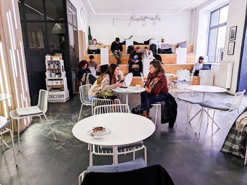 Inside of The Visit Coffee Roastery at The Visit Coffee Roastery in Berlin