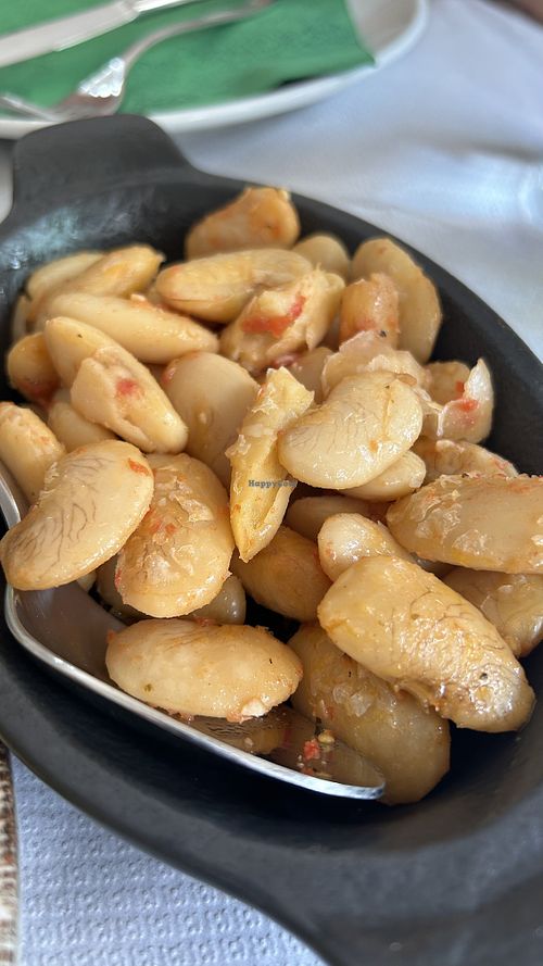 Fava bean plate  at Oda's Garden in Tirana