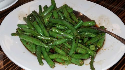 fried green beans at LA Vegan in Los Angeles