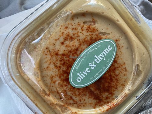 House hummus, freshly made at Olive & Thyme in Toluca Lake