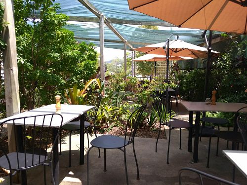 Outside seatings at Cafe Invigor8 in Yandina