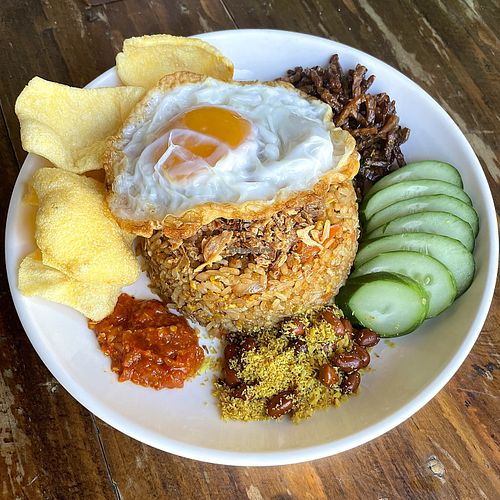 Nasi Goreng Special - Indonesian Fried rice at Ganita Cafe in Pai