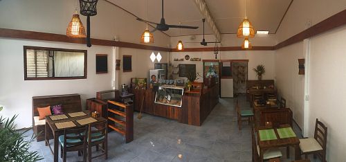 Impression of cafe inside (pre-opening) at Ganita Cafe in Pai