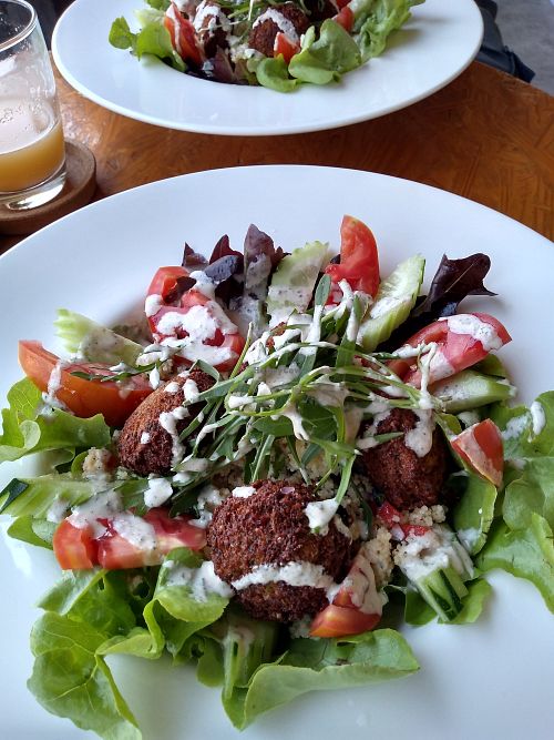 Middle Eastern salad, so good. at Ganita Cafe in Pai