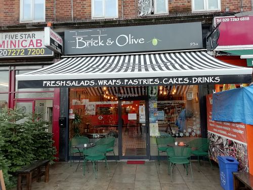 Shop front at Brick and Olive in North London