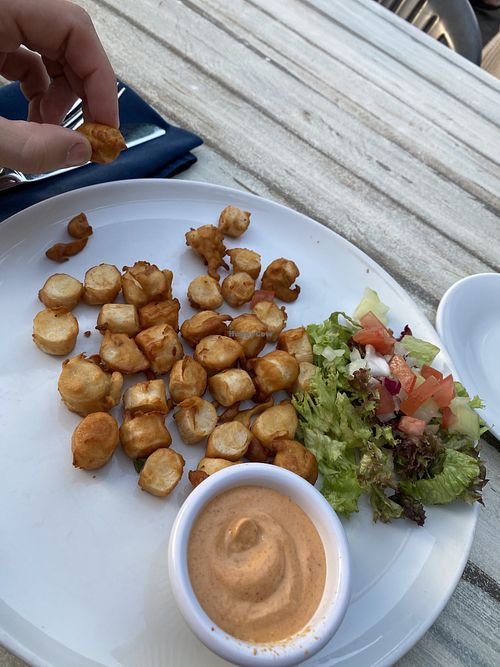 Vegan calamari  at Fishes & More in Palm Beach