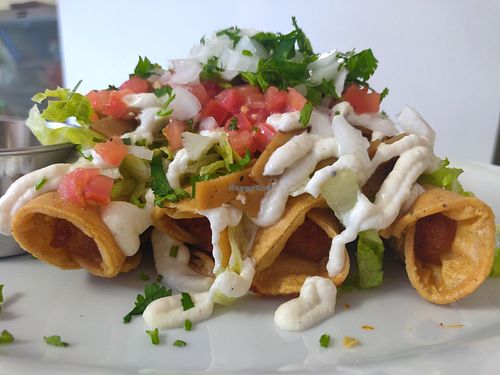 Tacos Dorados at EarthBowl in Tijuana