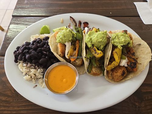 Chicken tacos at EarthBowl in Tijuana