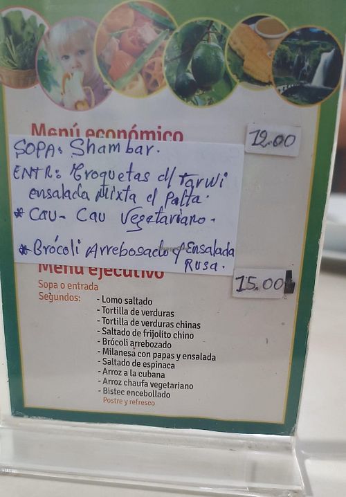 Menu of the day June 12, 2025 at Delicias De La Naturaleza in Lima