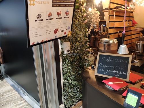 Menu at VeganWaf in Brussels
