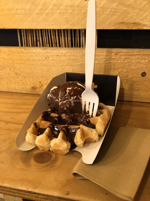 Very sweet! at VeganWaf in Brussels