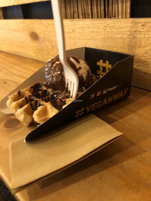 Yum at VeganWaf in Brussels