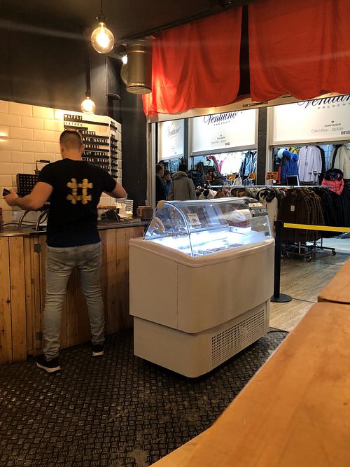 That display is full of the best vegan ice cream you will ever taste at VeganWaf in Brussels