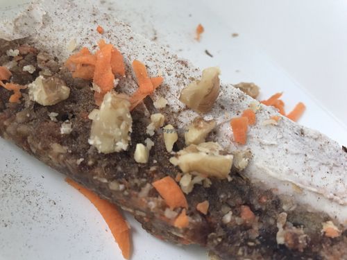 Raw carrot cake at Sukha Cafe in Baton Rouge