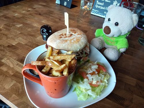 Barry about to enjoy his burger at Beast Eatery in Dublin