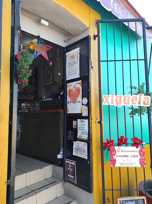 Entrance at Xiguela Tienda de Productos Organicos in Oaxaca