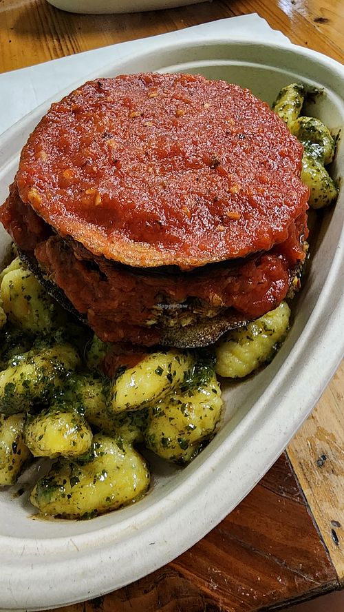 Eggplant stack at The Meatball Stoppe in Orlando