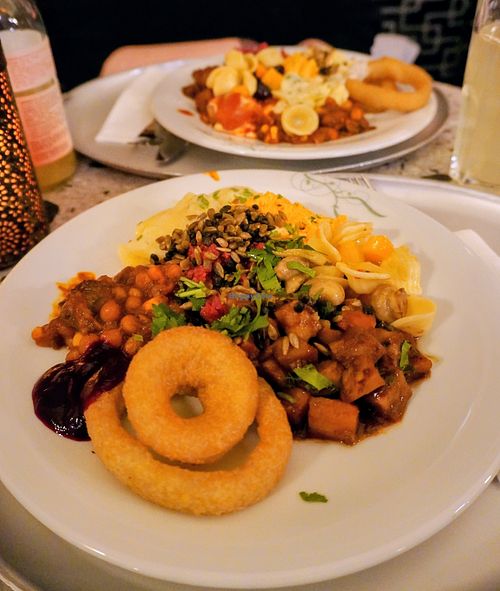 Vegan food from the buffet at Tibits in Lausanne