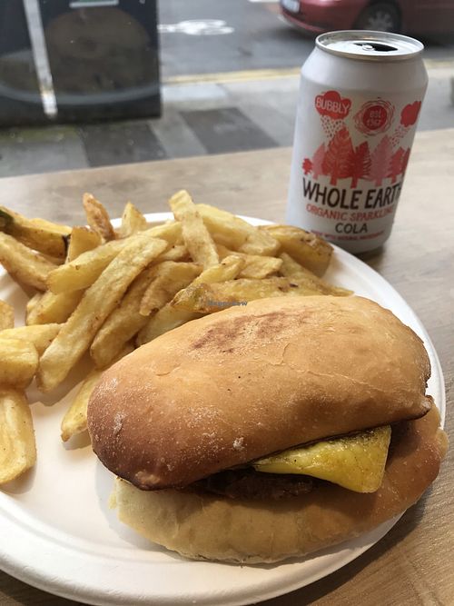 Cheeseburger and chips 🍔🍟 at Pretend in Dublin