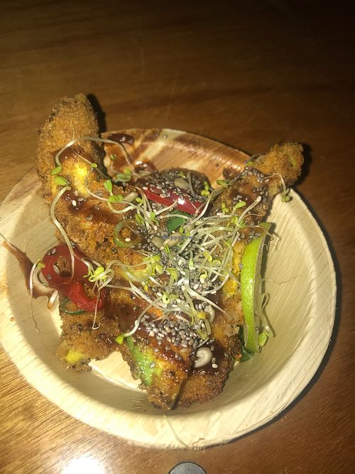 Avocado fries @ Blissful Kitchen supper club  at Blissful Kitchen  in North London