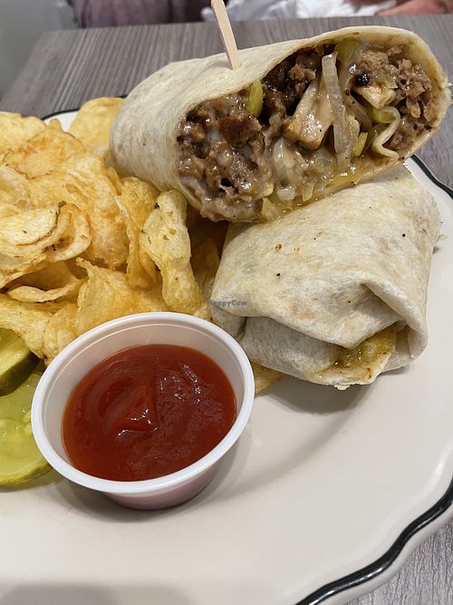 Cheesesteak wrap   at Porch & Pantry in Mt Gretna