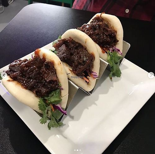 BBQ Jackfruit Bao Buns at Vegan Plate in Roseville